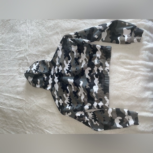 Fleece zip-up cropped hoodie - Picture 3 of 4